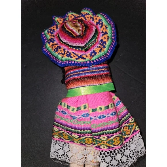 Artisian Doll Made In Peru , Honduras Doll Handmade - Picture 4 of 4